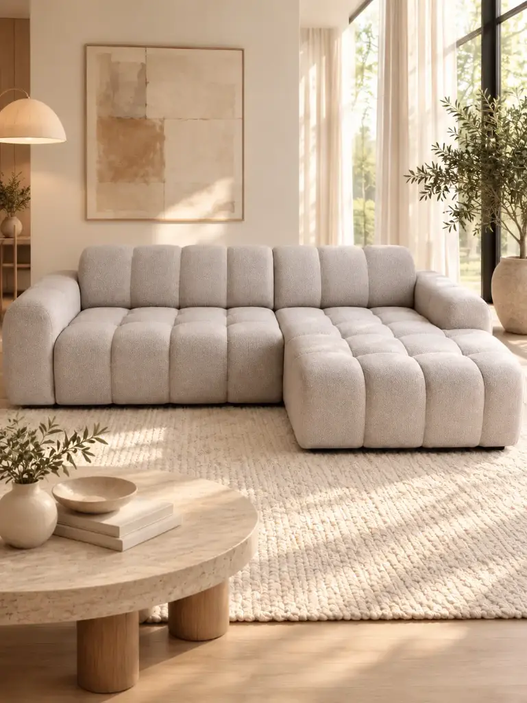 AURA Canapé d’Angle 270 × 185 cm – Méridienne Droite
